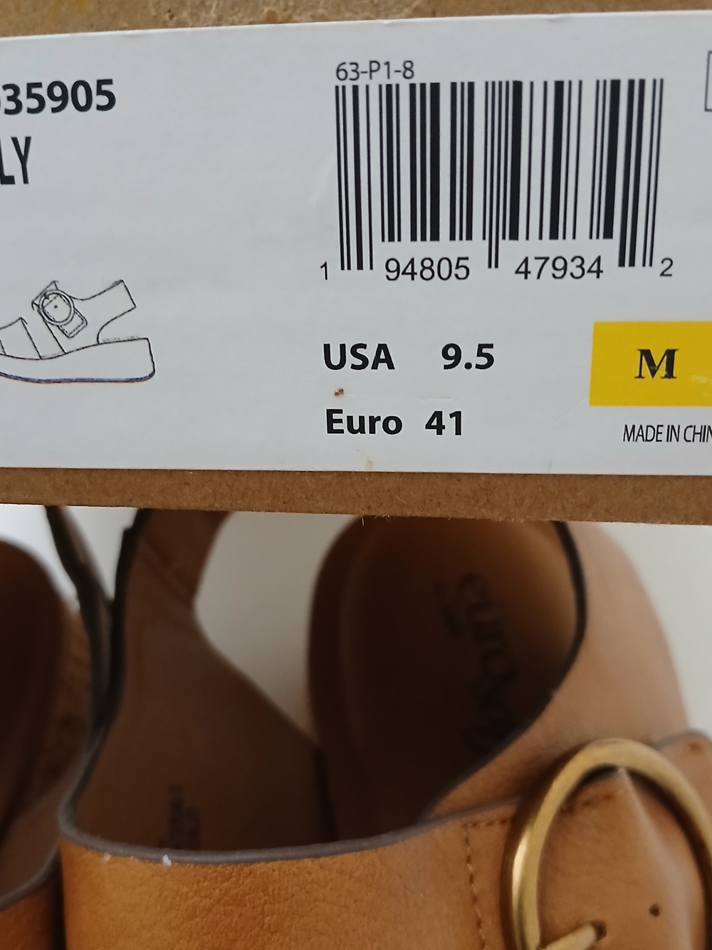 Euro soft Women’s Tan Cork Platform Sandals with Buckle Size 9.5M New $35 - Picture 8 of 10